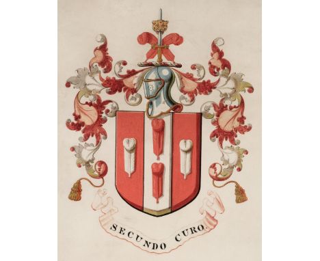 * Heraldry. Grant of arms of Joseph Griggs of Loughborough, Leicestershire, Alderman &amp; First Mayor of the Borough of Loug