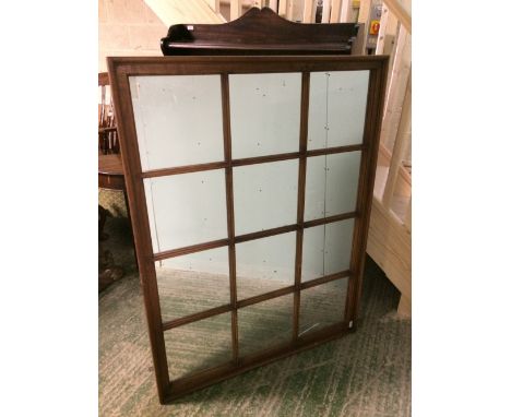Beech framed, 12 panel mirror
