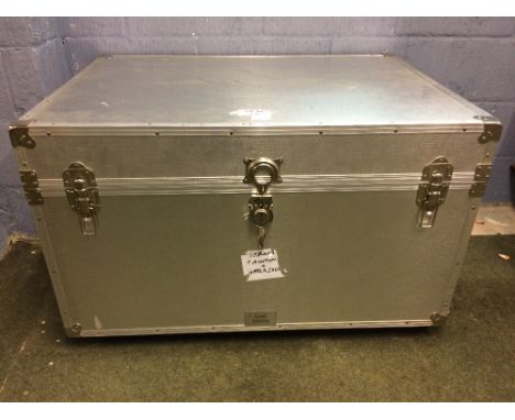 Very large modern metal trunk