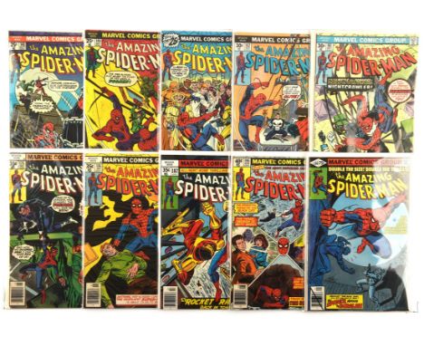 Amazing Spider-Man: a group of 10 key issues featuring 1st appearances and Bronze-Age issues (Marvel Comics, 1975-80) This lo