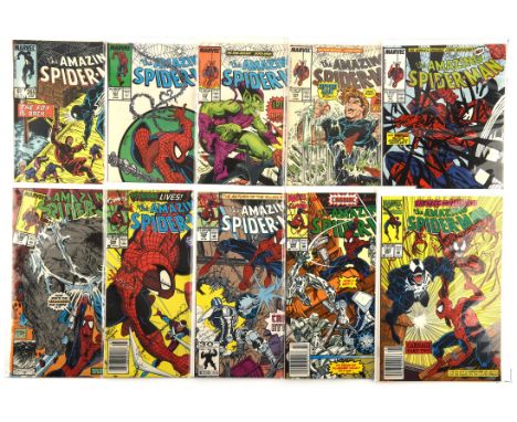 Amazing Spider-Man: a group of 10 key issues featuring 1st appearances and Bronze-Age issues (Marvel Comics, 1985-92) This lo