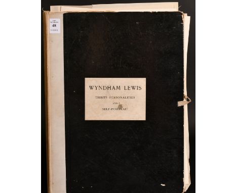 Wyndham Lewis (1882-1957), an incomplete set of 'Thirty Personalities and a Self Portrait', 15 plates in total.