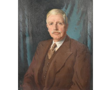 Dorothy Vicaji (1880-1945), a portrait of Lt. Col. John Albert Cole, Chairman Humber Ltd, oil on canvas, signed and inscribed