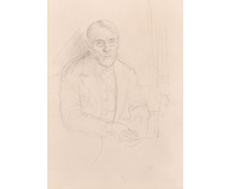 Attributed to Philip Wilson Steer (1860-1942), a portrait study of a seated gentleman, pencil, 9" x 7" (23 x 18cm), believed 