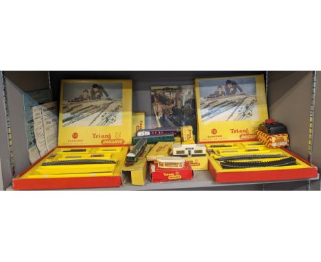 A collection of Tri-ang railway items to include boxed engine sets, carriages and othersLocation: 8:4 