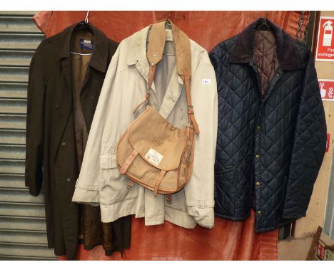 A gent's Dunn & Co Jacket, large, with a George MacLellan & Co bag, a "House of Bruar" navy quilted Jacket size XXL and a Jur