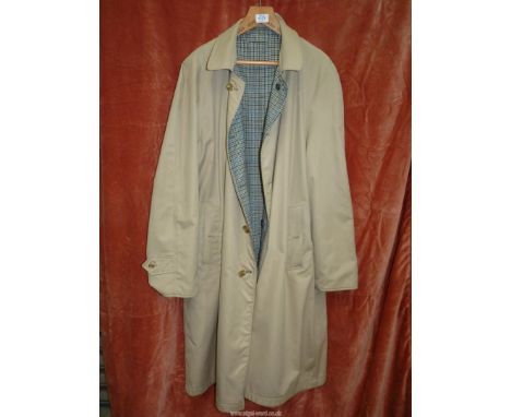 A gentleman's Burberry London reversible Overcoat, labelled "name:54REG".