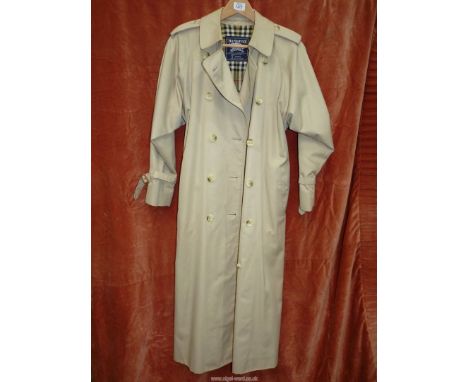 A ladies Burberry made for Liberty of London, double-breasted French Coat, label states "name 10 long".