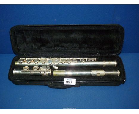 A SMS Academy flute, cased.