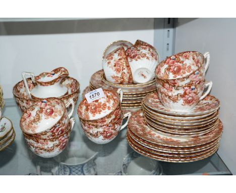 A Fenton part teaset to include: ten cups and saucers, twelve tea plates, milk jug, slop bowl, etc.