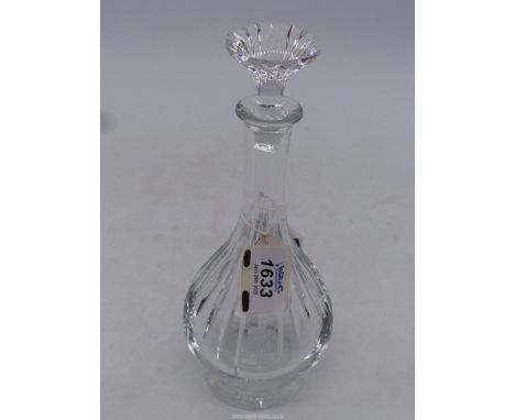 A Baccarat "Massena" crystal decanter 25cm tall (stopper a/f) with etched mark to base.