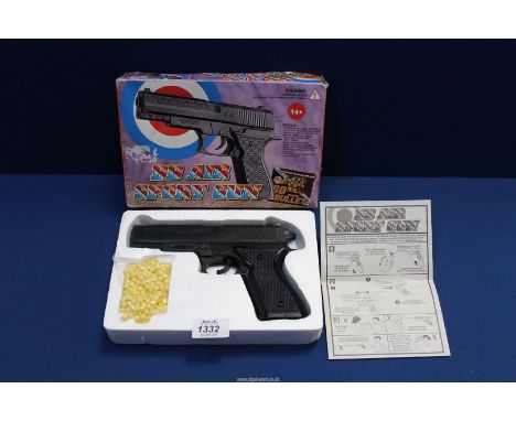 ***COLLECTION ONLY*** A boxed B.B. Air Sport Gun/Pistol with instruction leaflet and plastic B.B. pellets.