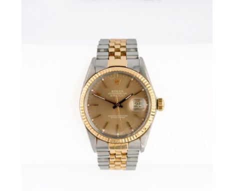 Rolex. Herren-Armbanduhr 'Oyster Perpetual Datejust'. 1987. Edelstahl, GG, Ref. 16013, Automatik, sichtbare Altersspuren an P