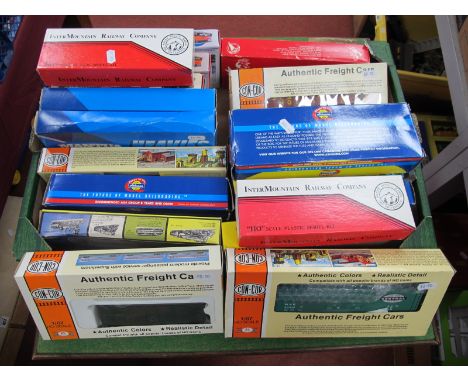 Twenty 'HO' Gauge Boxed U.S.A Outline Items of Rolling Stock,by Con Cor, Inter-Mountain, Athearn etc, multiple variation (new