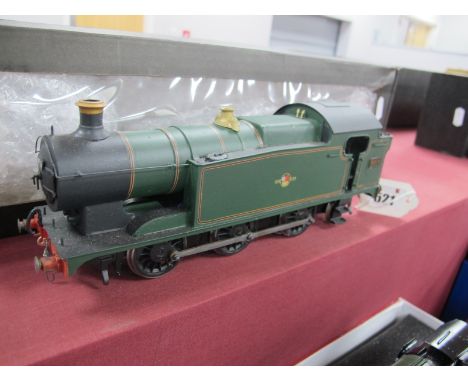 A Kit Built 'O' Gauge/7mm Class 5600 0-6-2 Tank Steam Locomotive, BR green R/No. 6614 - fitted with cannon motor and crew, bu