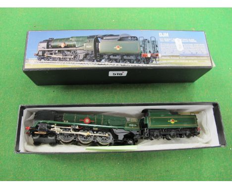 A "DJH" "OO"Gauge/4mm Kit Built "Merchant Navy" Class 4-6-2 Steam Locomotive with Six Wheel Tender, BR green "Shaw Savill" R/