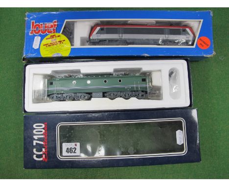 Two "HO" Gauge S.N.C.F Railway Electric Locomotives, a Electron Ref No. 2718 Co-Co with twin pantographs, overall green R/No.