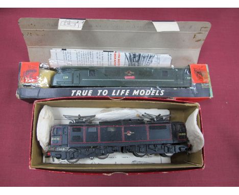 Two Trix Three Rail Boxed Locomotives, a Ref No F106 Warship class Bo Bo Diesel "Vanguard" R/No D801, good/fair box, u/t, plu