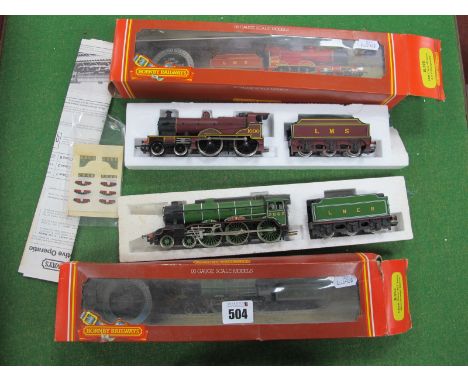 Two Hornby "OO" Gauge Locomotives, comprising of R.376 LMS class 4P loco 4-4-0 and tender, R/No 1000, LMS maroon R.053 LNER c