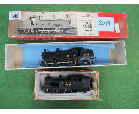 Two Kit Built "OO" Gauge/4mm Steam Tank Locomotives, a "Wills" Finecast 0-6-2 L.N.E.R black Class N7 R/No 8006, plus a furthe