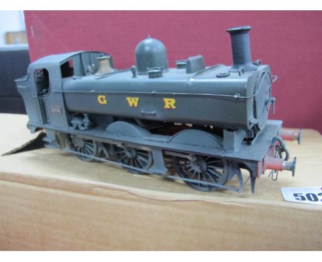 A Kit Built 'O' Gauge/7mm Class 54 XX 0-6-0 Tank Steam Locomotive, G.W.R green, R/No. 5416, fitted with cannon motor and crew