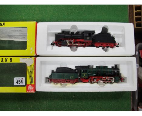Two Fleischmann 'HO' Gauge Boxed Steam Locomotives, Ref No. 4141 2-6-0, plus six wheel tender, class 24 of DB rail, R.No. 240