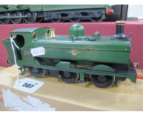 A Scratch/Kit Built 'O' Gauge/7mm Class 64 XX 0-6-0 Tank Steam Locomotive, G.W.R green R/No. 8737, fitted with Mashima Motor 