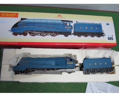 A Hornby "OO" Guage/4mm #R2339 LNER 4-6-2 Class, A4 Locomotive and Tender, garter blue, R/No 4468, 'Mallard', DCC ready boxed
