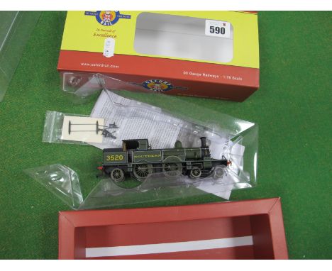 A Oxford Rail "OO" Gauge/4mm Boxed Ref No. or 76AR006 4-2-2 Adams Steam Tank Locomotive, southern green R/No. 3520, good U/T 