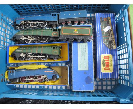 Two Hornby Dublo "OO"Gauge/4mm Unboxed 4-6-2 Steam Locomotives, a Class A4 two rail "Silver King"BR green R/No 60016 with six