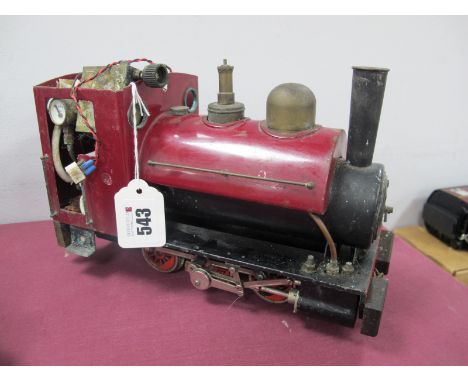 A Beck Kassel (?) "O" Gauge/7mm 0-6-0 Live Steam Tank Locomotive, twin outside, cylinders backhead fitted with water and pres