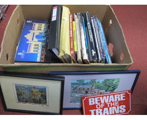 Two Boxes of Railway Interest Ephemera, hard and soft back, mainly model railway including a quantity of "Railway Modeler" fr