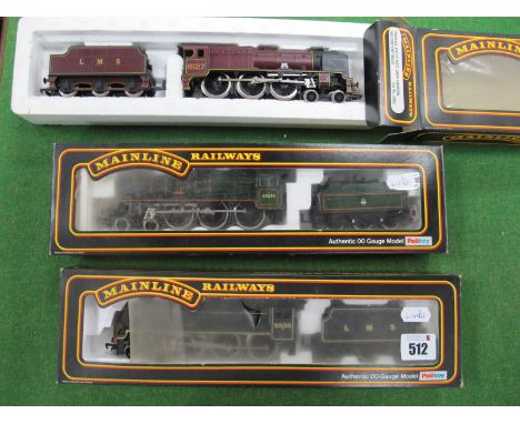 Three Mainline (Palitoy) "OO" Gauge Locomotives and Tenders, comprising of #37047 Jubilee class 4-6-0 locomotive, R/No 45698,