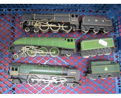 Three "OO"Gauge/4mm Unboxed Steam Locomotives, Hornby Britannia class "Thomas Hardy R/No 70034 with six wheel tender (good u/