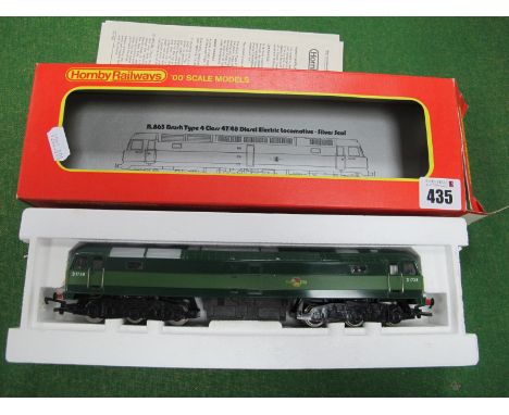 A Hornby Ref No R863 "OO"Gauge/4mm Class 47 Brush Type Diesel Electric Locomotive, BR green R/No D1738, appears unused in fai