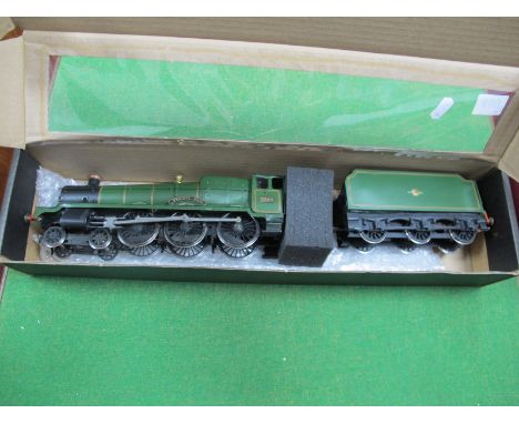 A Kit Built "O"Gauge/7mm Hall Class 4-6-0 Steam Locomotive and Six Wheel Tender, BR green, "Wycliffe Hall" R/No 5920, built/f