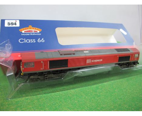 A Bachmann "OO" Gauge/4mm Ref No. 32-734A Class 66 Diesel Co-Co Locomotive, DB Rail "Schenker" R/No. 66101, weathered edition