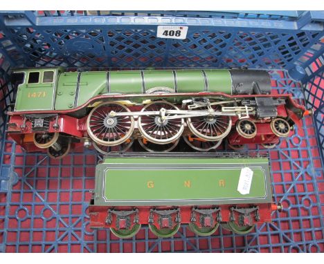 A Kit/Factory Built 'O' Gauge/7mm Class A1 4-6-2 Steam Locomotive With Eight Wheel Tender, G.N.R green "Sir Frederick Banbury
