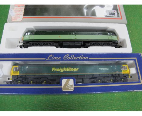 Two Lima "OO"Gauge/4mm Boxed Co Co Diesel Locomotives, Ref No 205219A1 Class 47 BR two tone green R/No D1842 plus Ref No L204