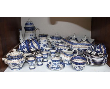 SECTION 1.  A quantity of Booths 'Real Old Willow' pattern no. A8025 tea and dinner wares including coffee pot, milk jugs, la