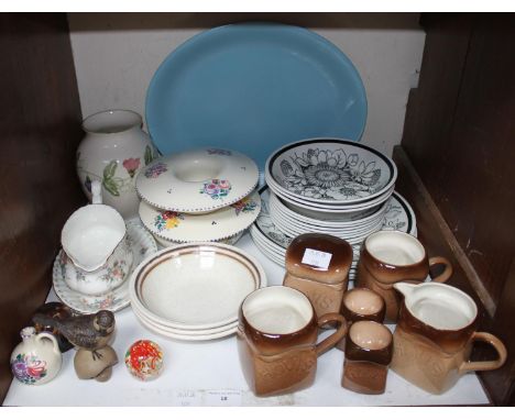 SECTION 18.  Mixed ceramics including Carltonware Hovis cups, egg cups, Alfred Meakin bowls and plates, Poole pottery, Royal 