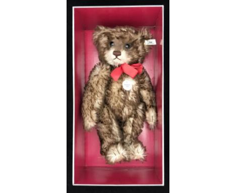 A Steiff 1926 reproduction 'Happy Anniversary' bear, brown hair, gold button no. 407215, limited edition 544/6000 