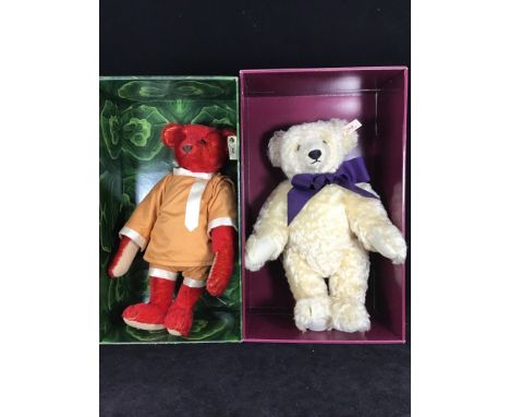 Two Steiff bears including 'Alfonzo' red hair, gold button no. 406195, limited edition 1708/5000 and 'Charlotte' blonde hair,