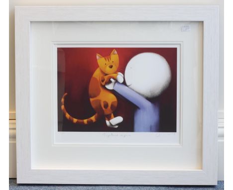 Doug Hyde (British 1972) 'Together Again' signed, limited edition print, number 203/395, in rustic white frame, 30 x 43cm 