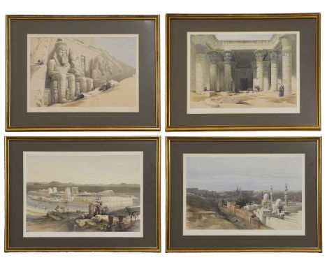 Louis Haghe (1806-1895), after David Roberts RA'General View of the Island of Philae, Nubia';'Cairo, Looking West';'The Great