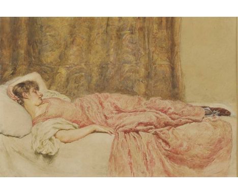 English School, c.1880A sleeping beautybears signature 'Albert Moore' l.r., watercolour20 x 28cmCondition ReportOverall 53 x 