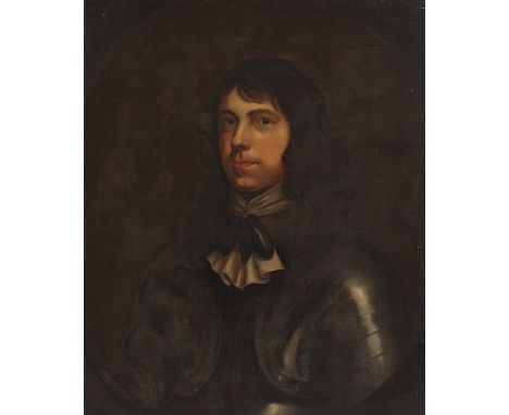 English School, 17th centuryPortrait of Sir Ralph Warton, bust-length, in armouroil on canvas laid on board, feigned oval73.5