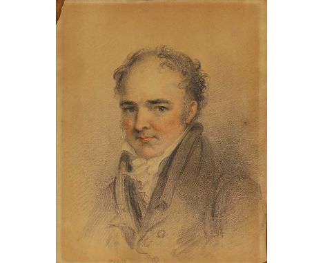 James Ward RA (1769-1859)Portrait of the artist, bust-lengthsigned with initials l.c., inscribed 'aged about 40 years' and al