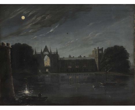 Circle of Henry Pether (1800-1880)'Newstead Abbey'inscribed with title verso, oil on canvas42.5 x 54.5cmCondition Reportovera