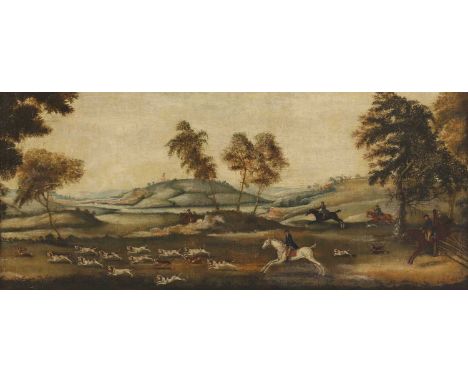 Follower of Francis Sartorius A hunt in full cryinscribed with the huntsmen's names on the re-lined canvas and dated '1770' v